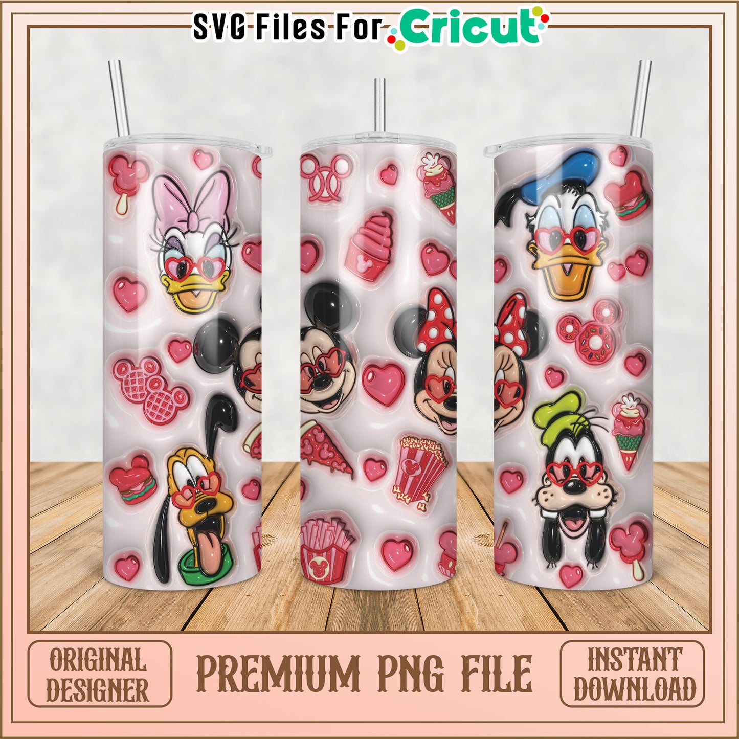 Disney Tumbler PNG Valentines Day