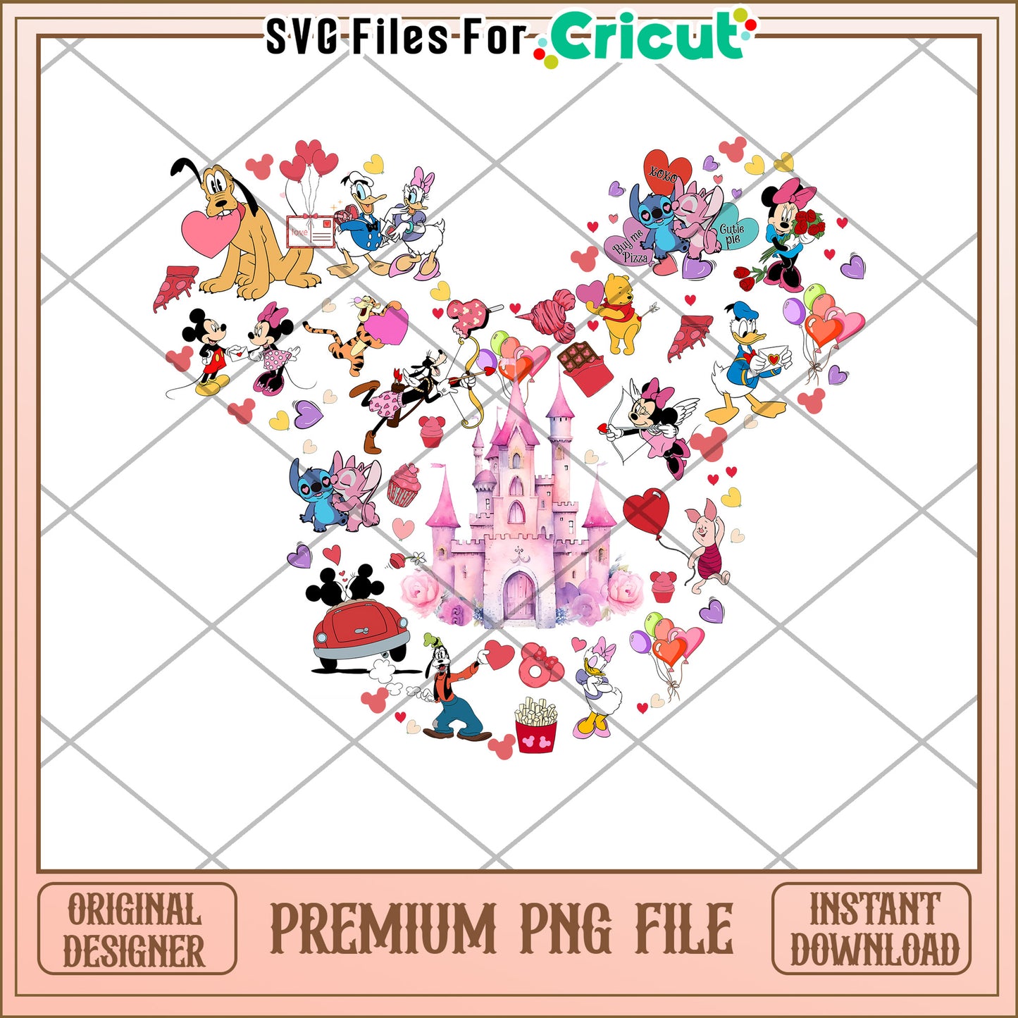 Disney Valentine PNG Cricut Design