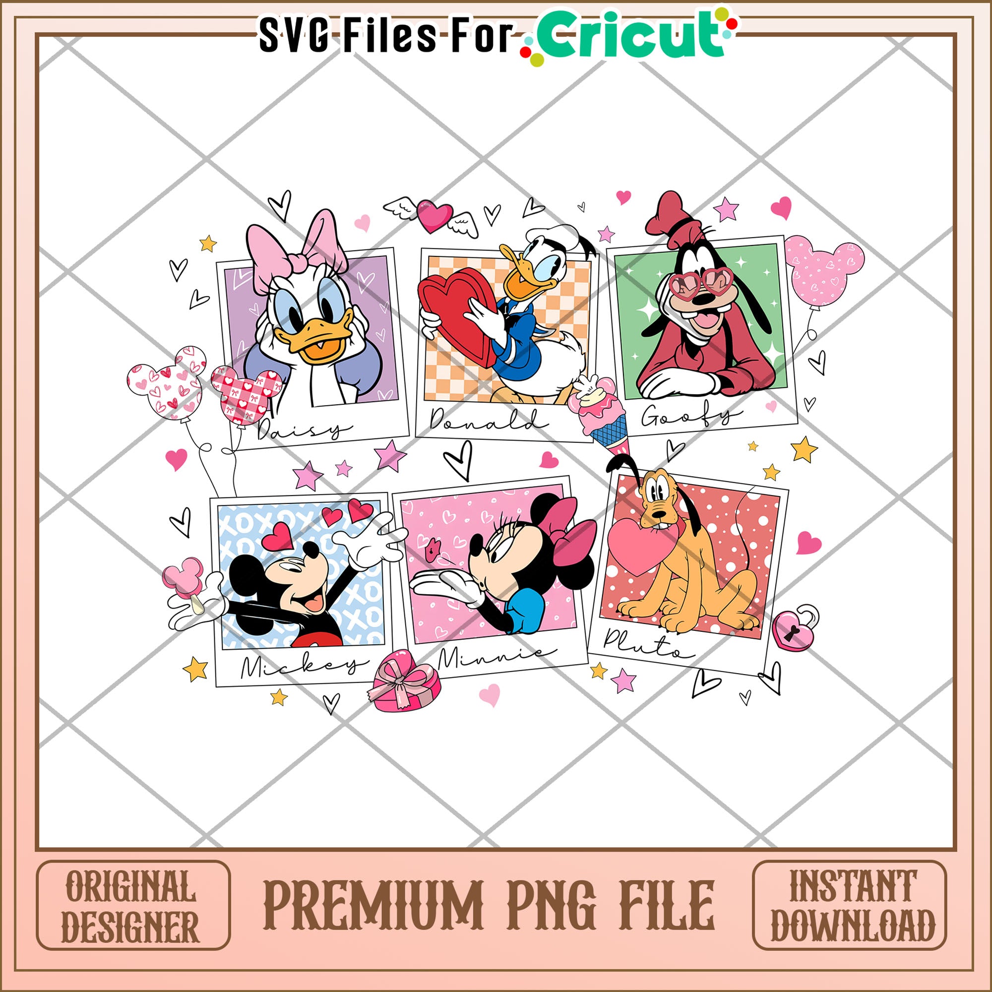 Disney Valentines PNG Cricut Files Instant Download – svg files for cricut