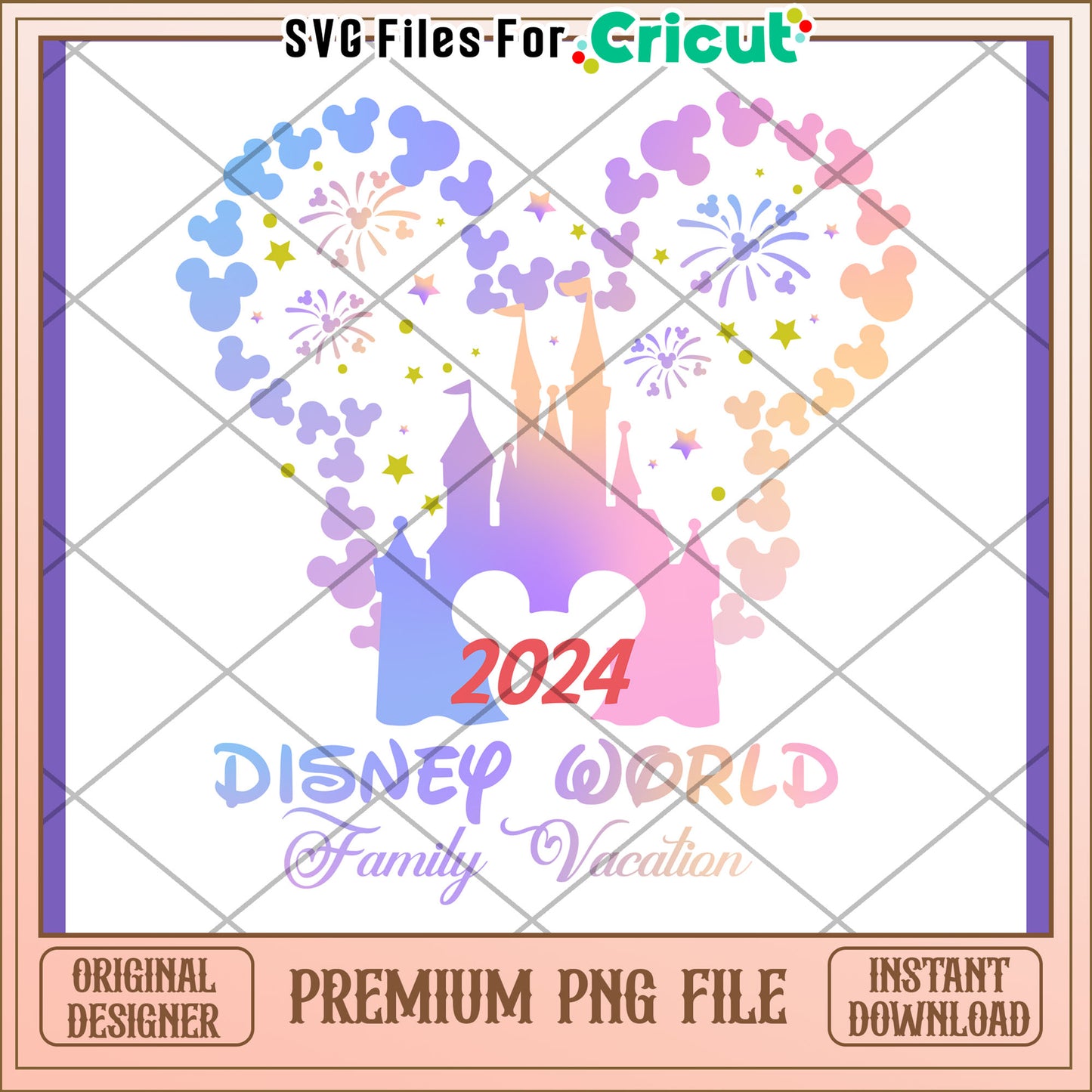 Disney World 2024 Family Vacation PNG
