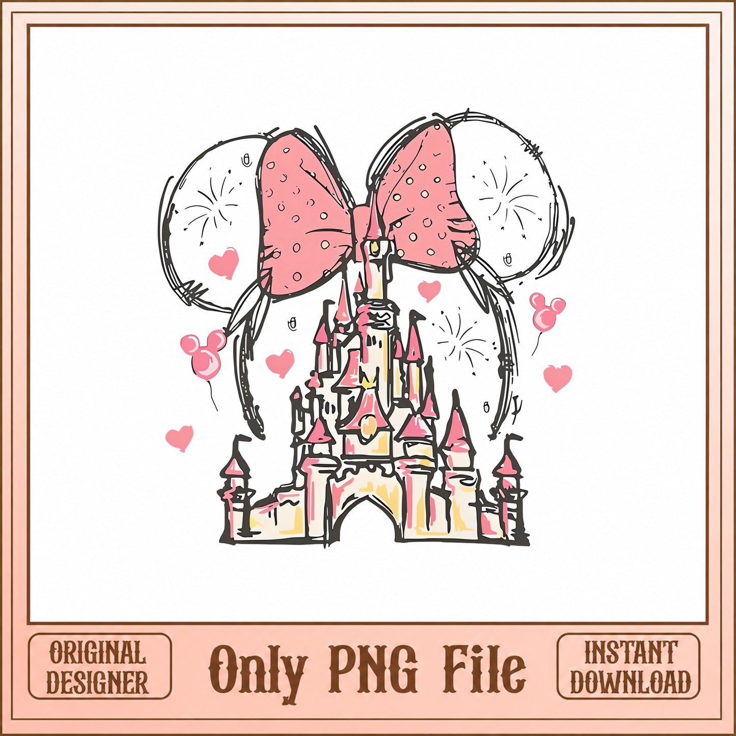 Disney Castle Minnie Ears PNG, Mickey Mouse Clipart, Princess PNG