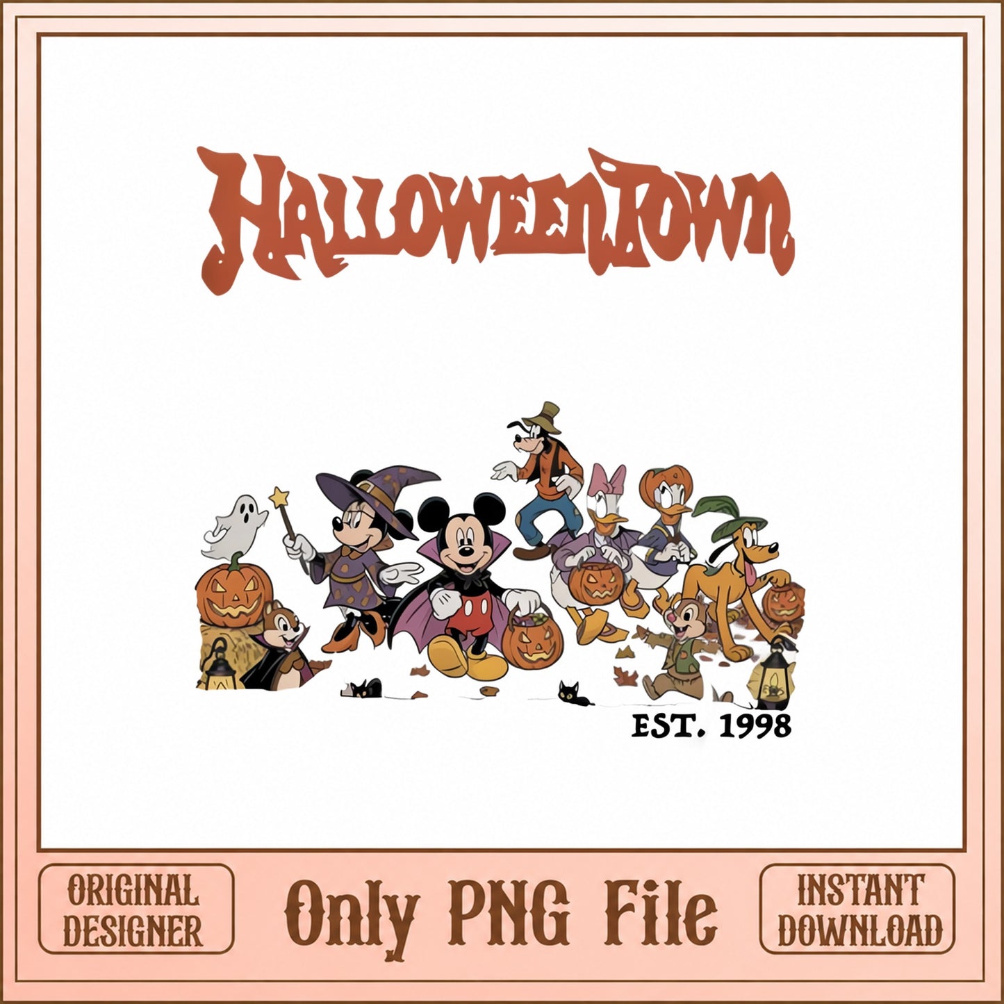 Disney Halloween Town SVG Bundle, Mickey And Friends, Halloween PNG