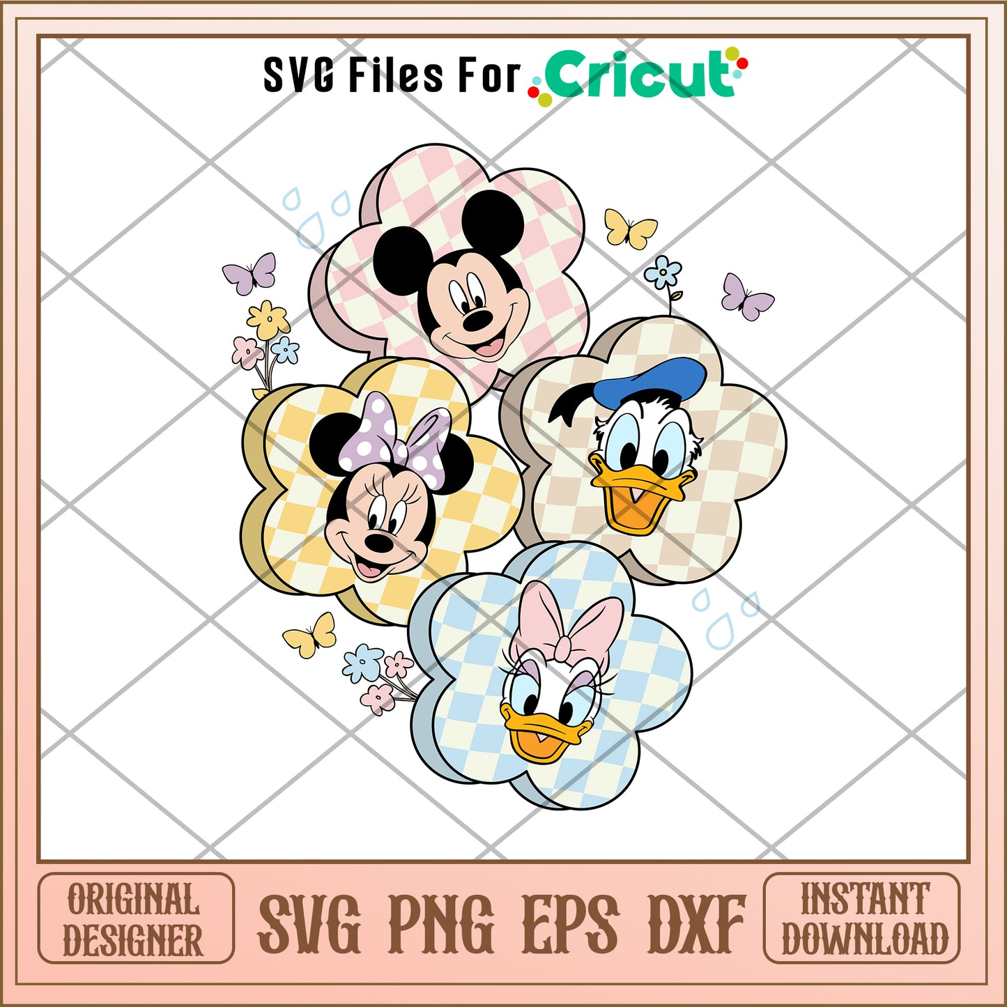 Mickey friends x duck SVG