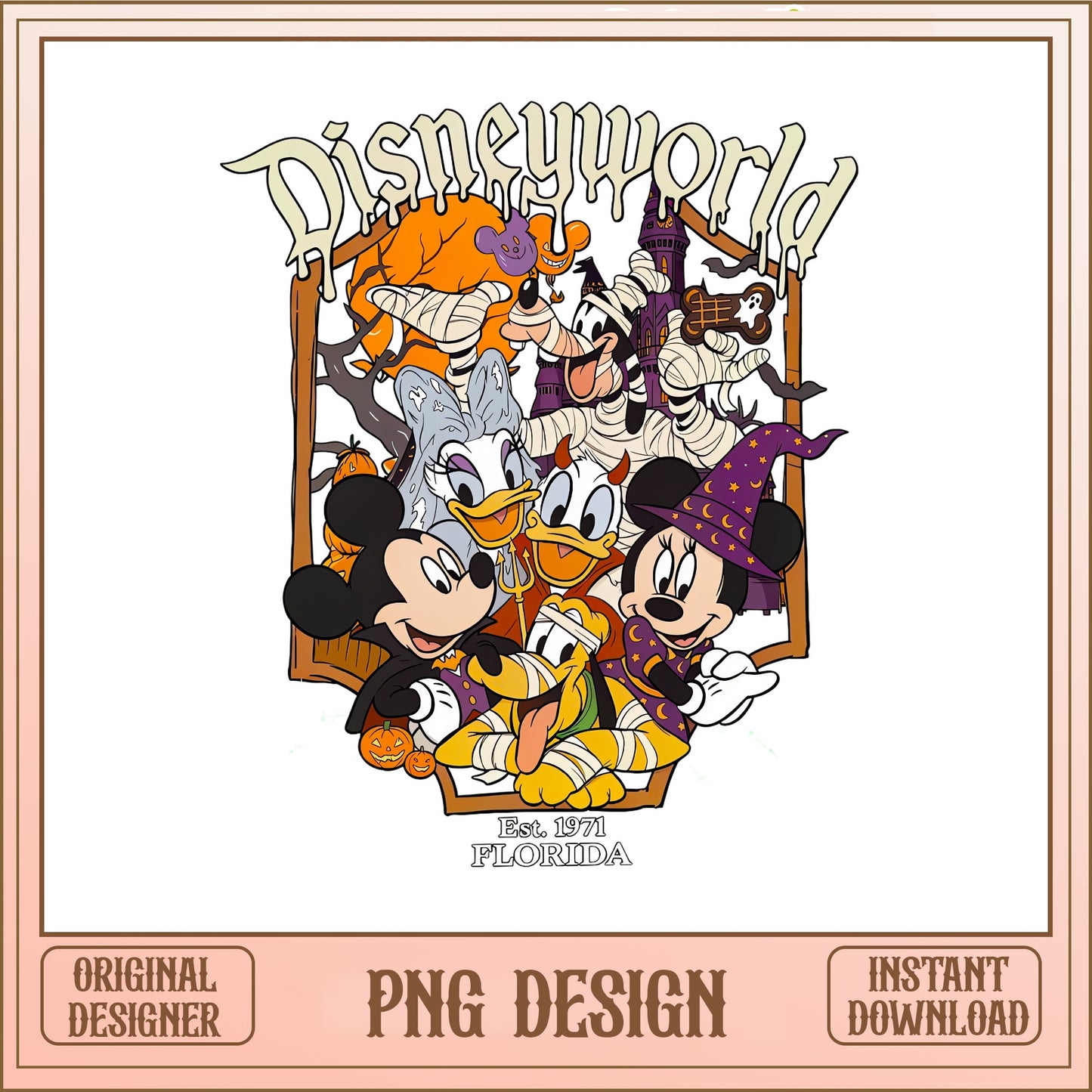 Disney World Halloween PNG, Mickey And Friends Halloween, Spooky Disney PNG