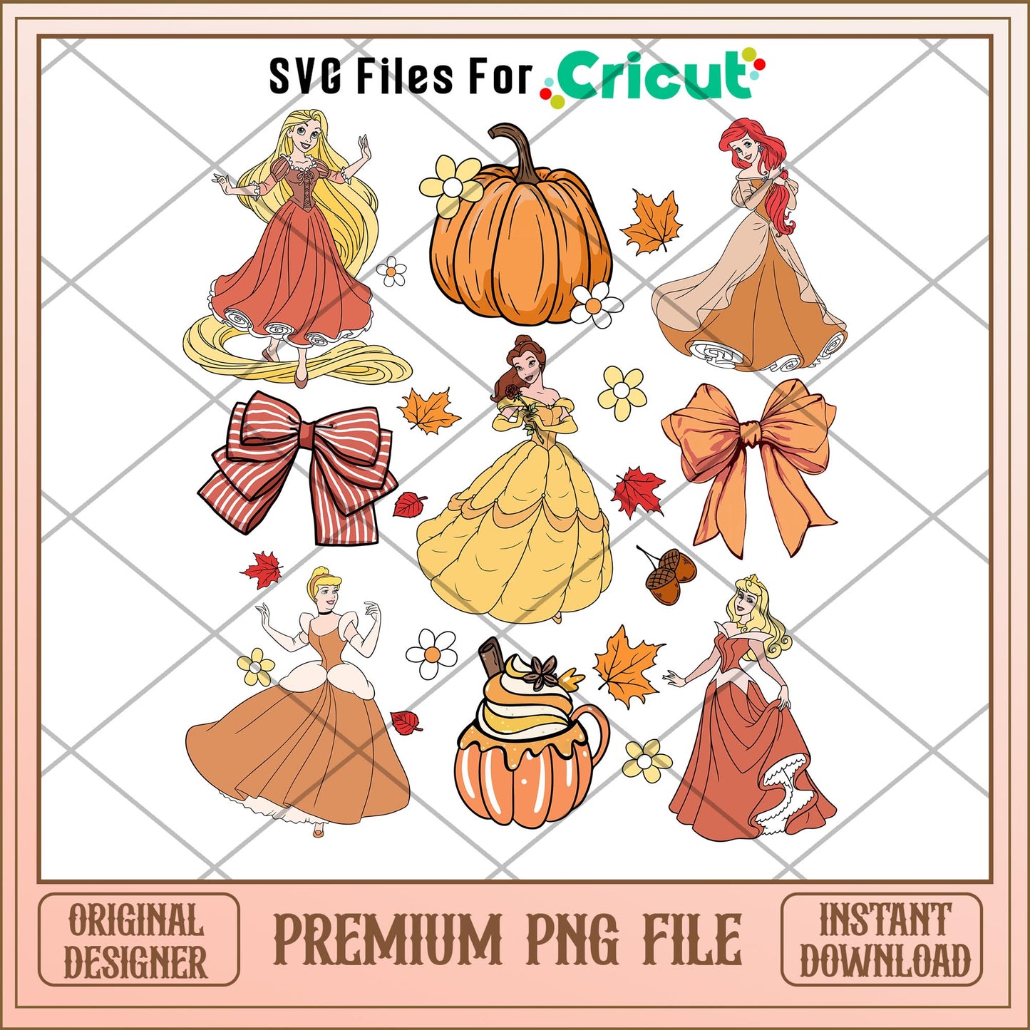 Disney princess autumn png, disney png, halloween png