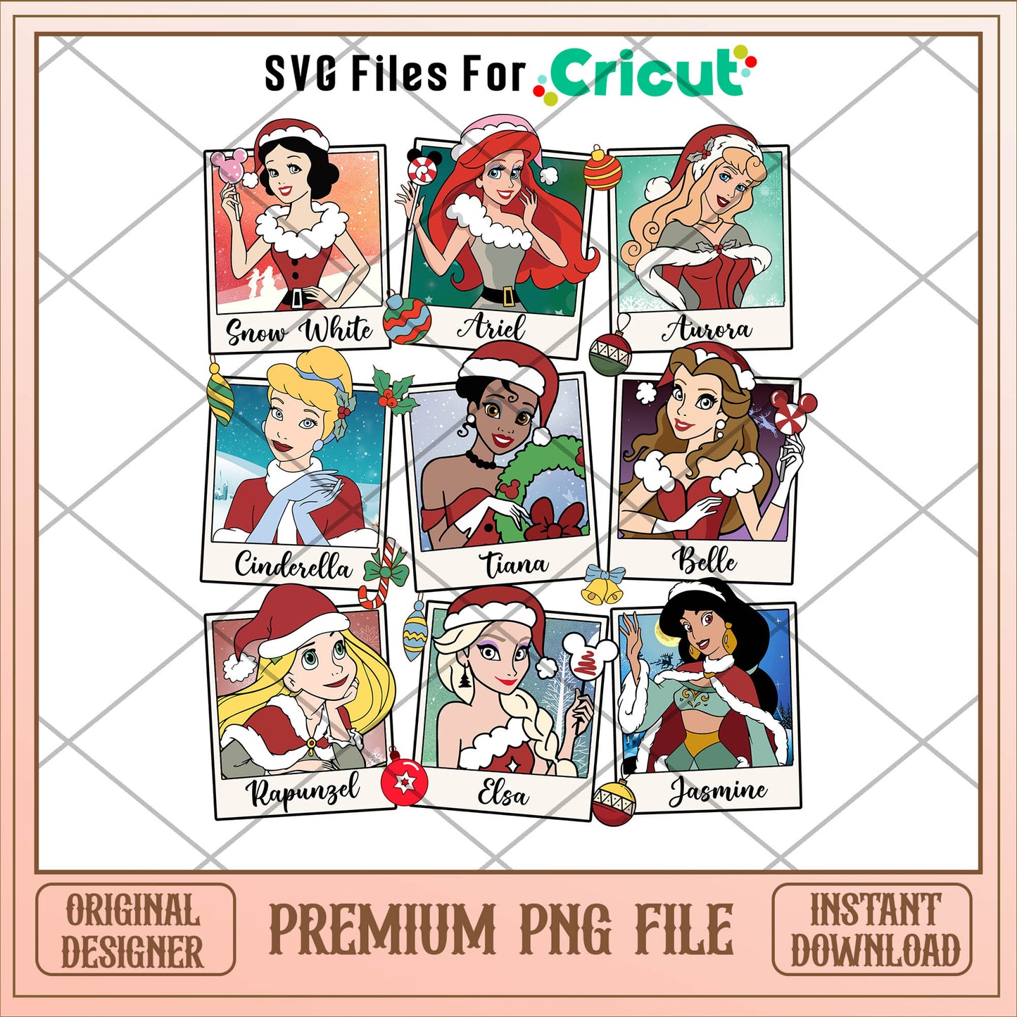 Disney princess christmas png, disney png, christmas png