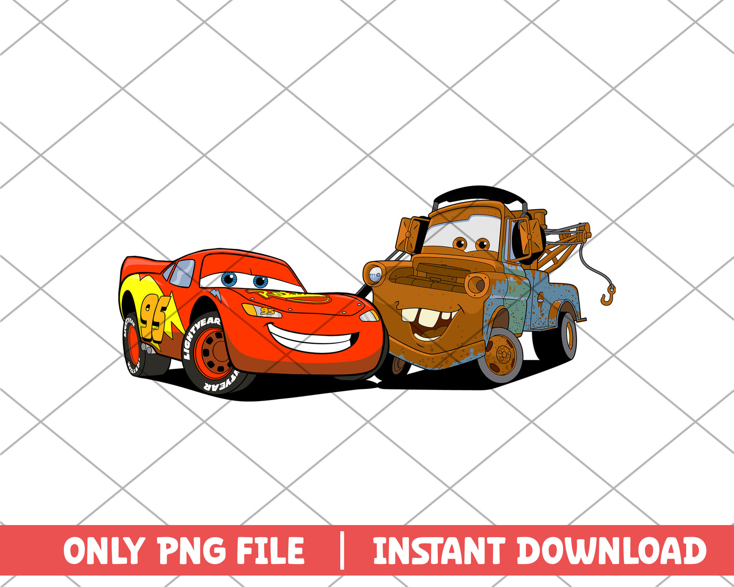 Disney car mcqueen and mater disney png