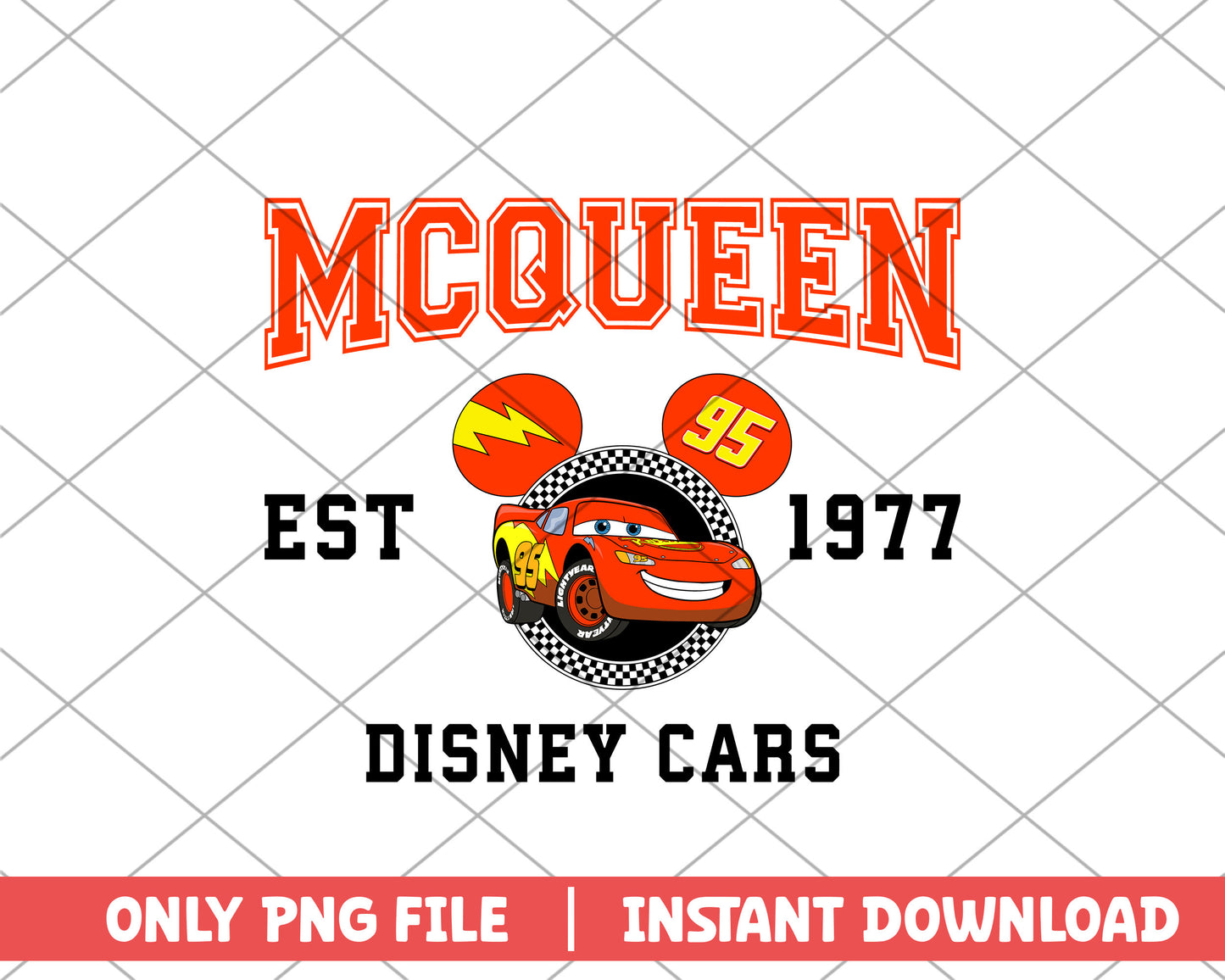 Disney cars mcqueen est 1977 disney png