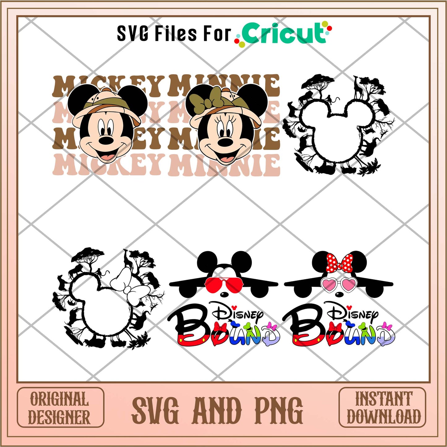 Disney wild animal logo svg bundle