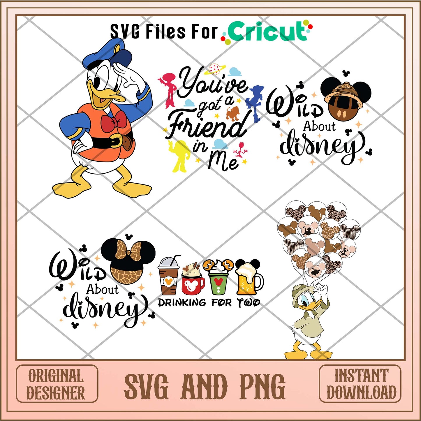 Disney cartoon friends in me svg bundle