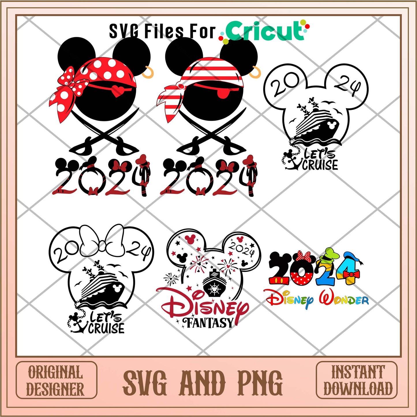 Disney Mickey head cruise svg bundle