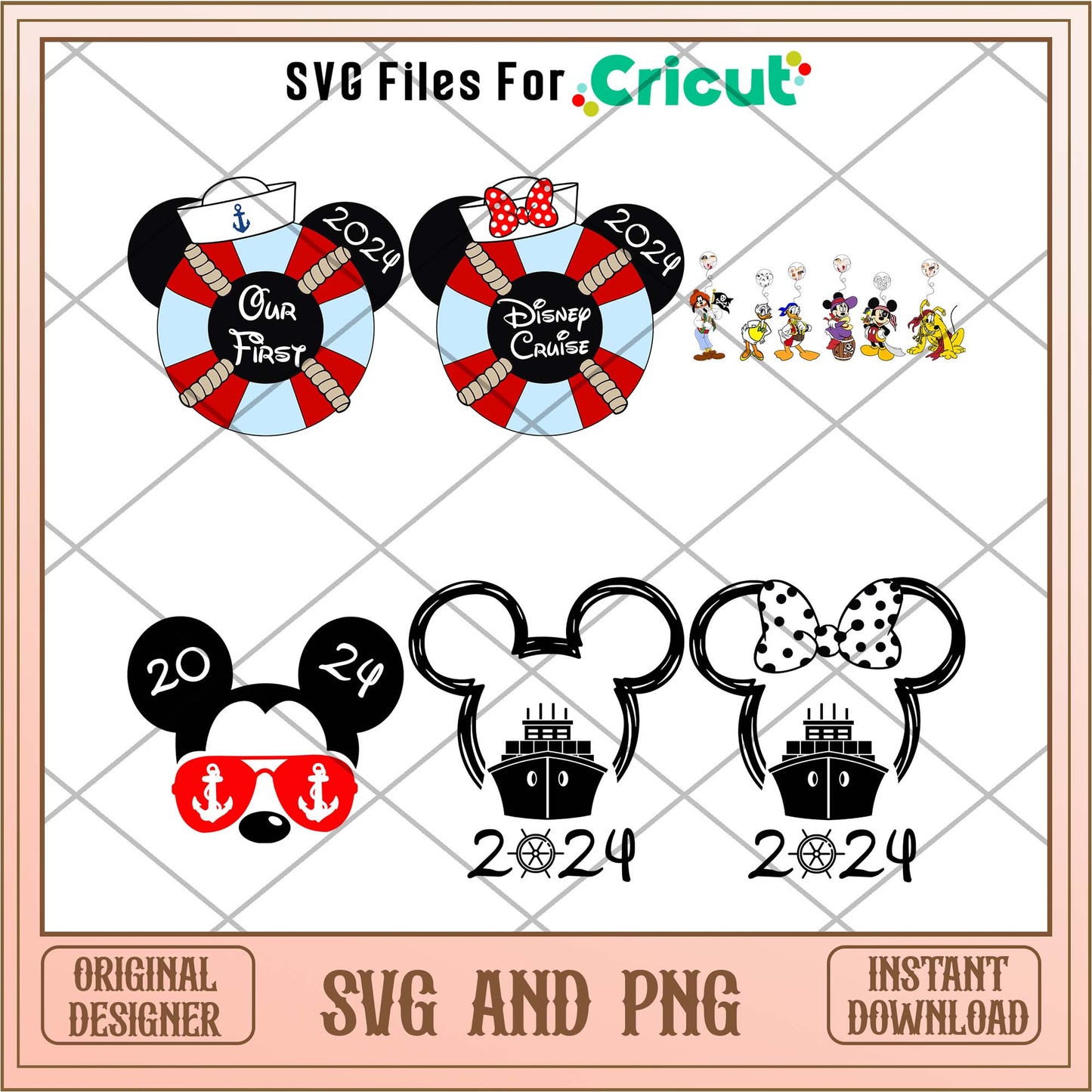 Disney Mickey head cruise svg bundle ver 2