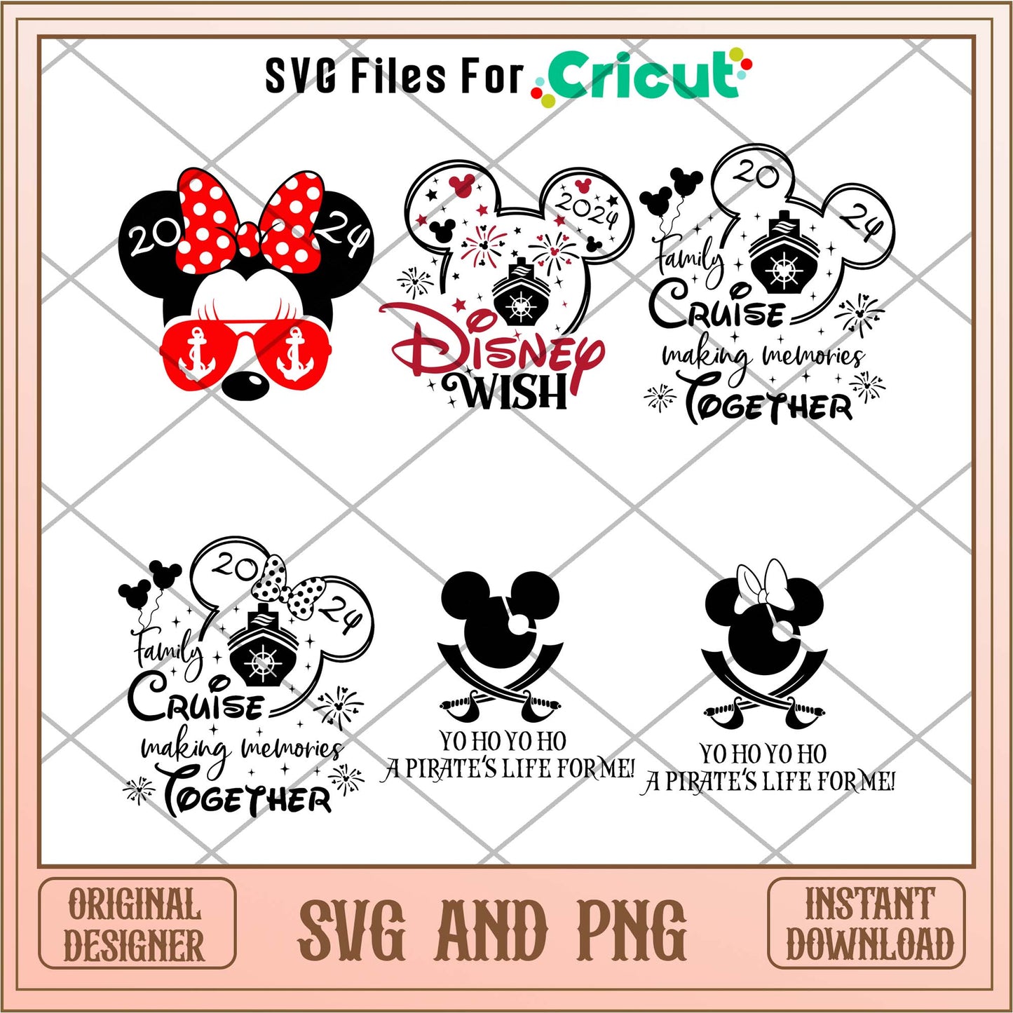 Disney Mickey head cruise svg bundle ver 3