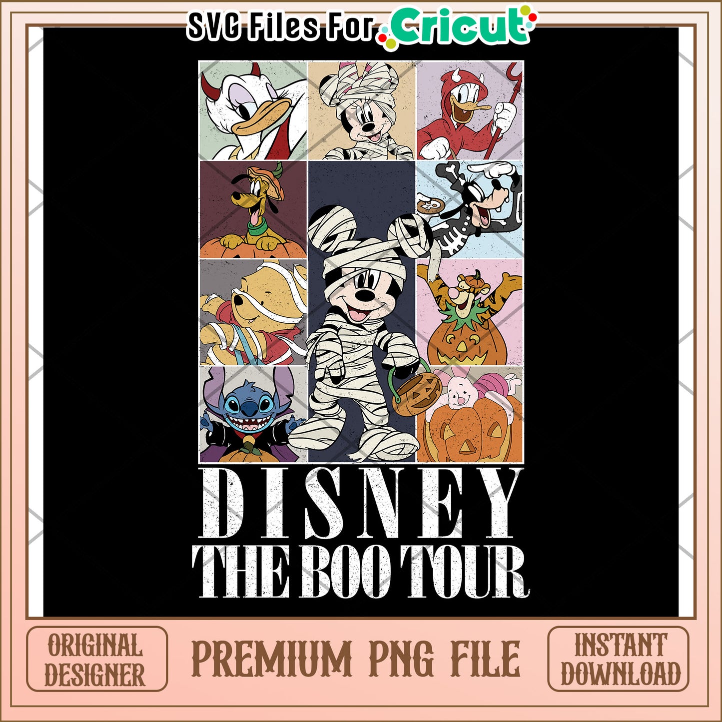 Disney characters png, halloween cartoons png, halloween decor png