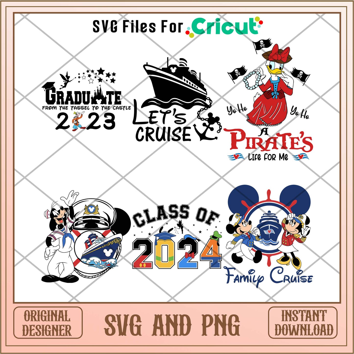 Disney let's cruise svg bundle