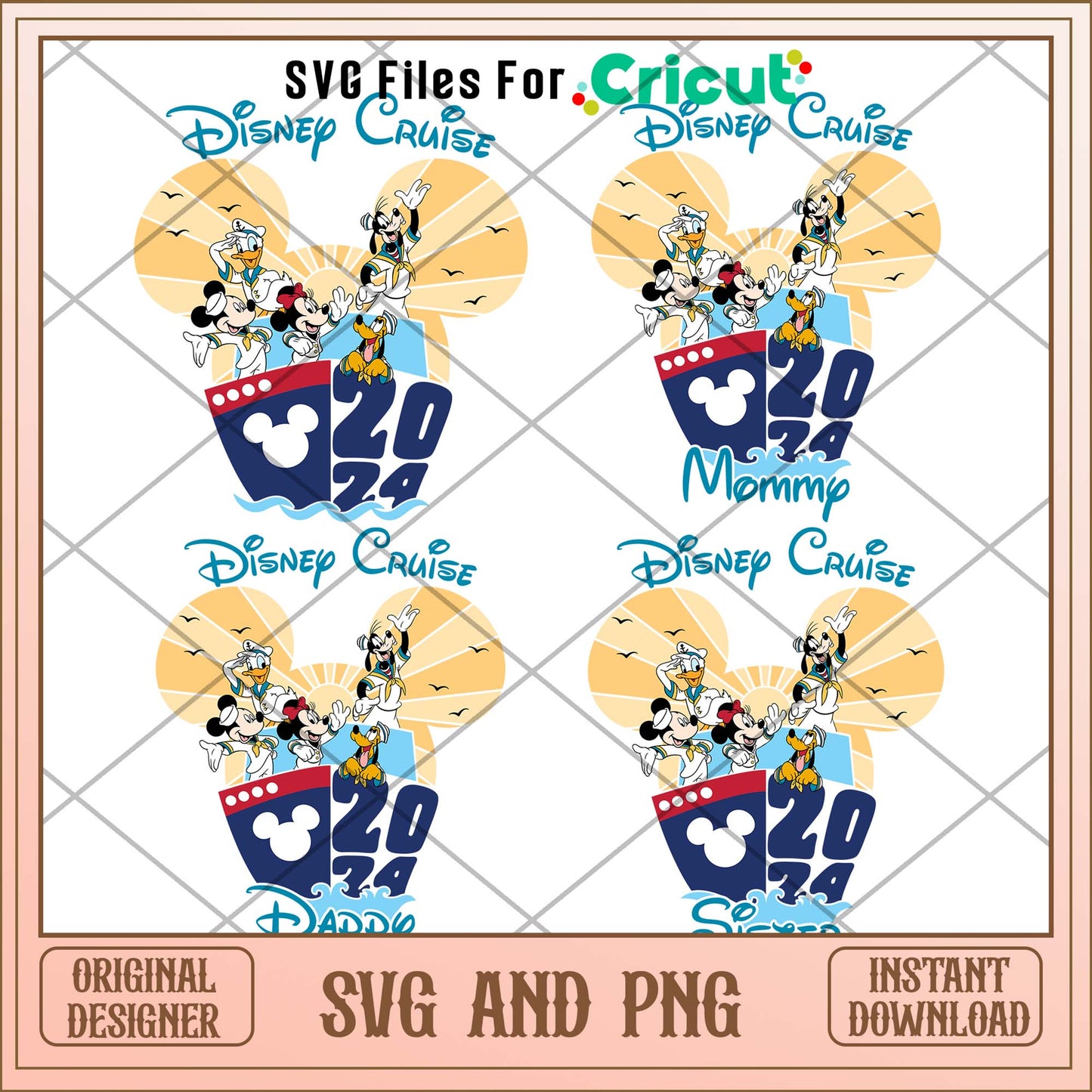 Disney cruise mickey head svg bundle