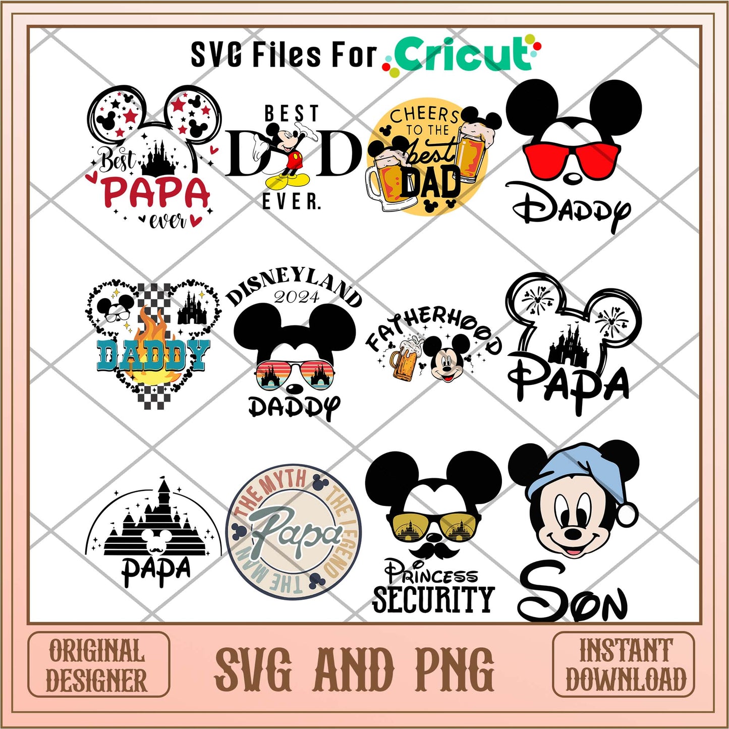 Disney father hood svg bundle for cricut