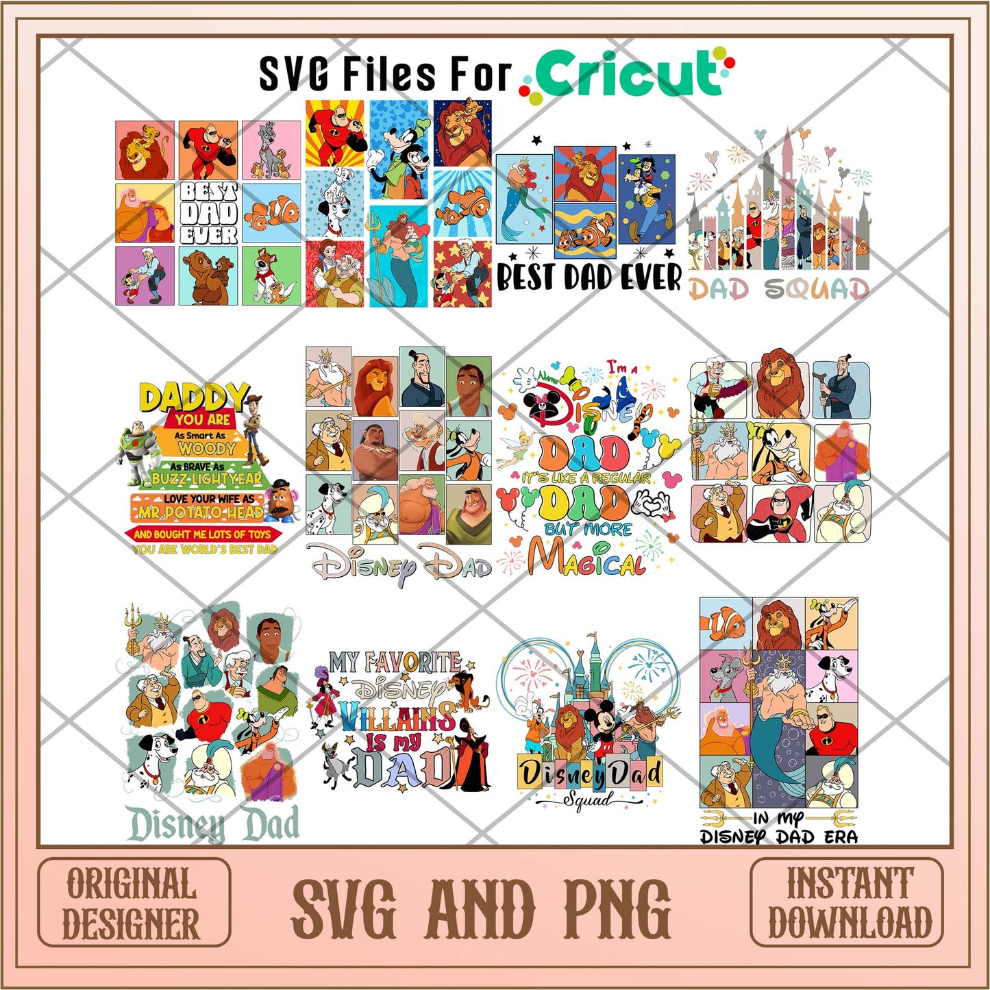 Disney best dad ever svg bundle