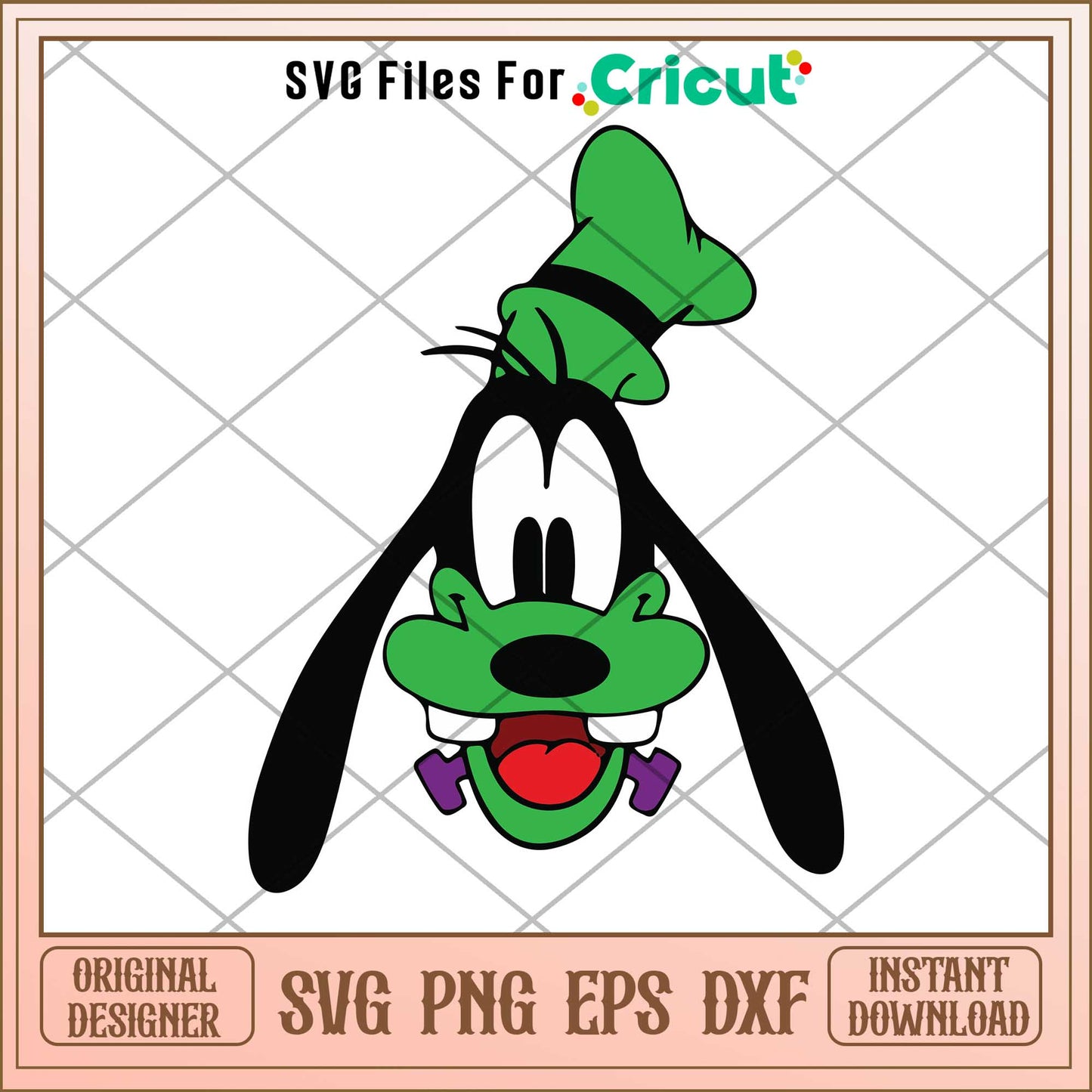 Disney dog goofy head svg, Disney characters svg, Digital Download