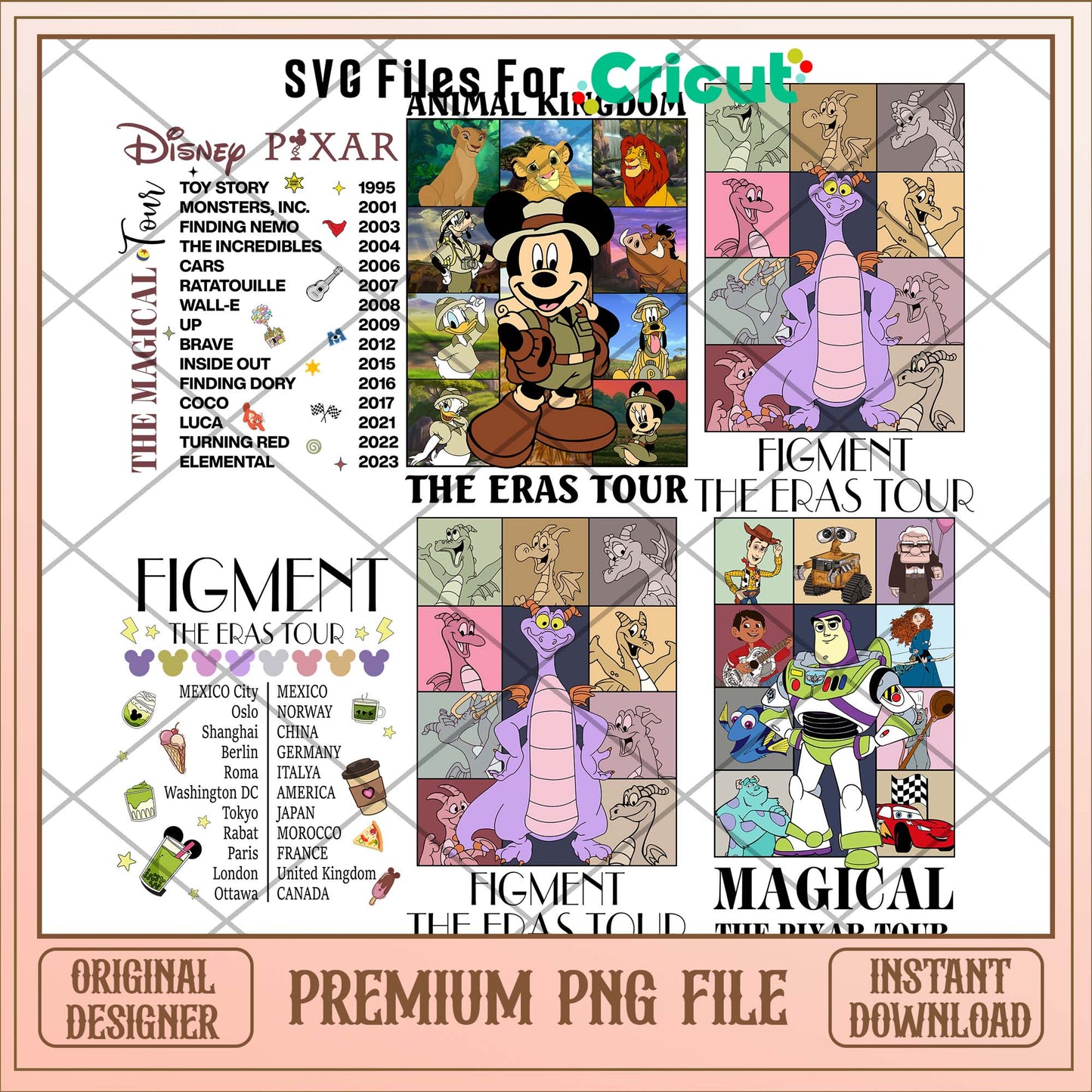 Disney the eras tour png bundle