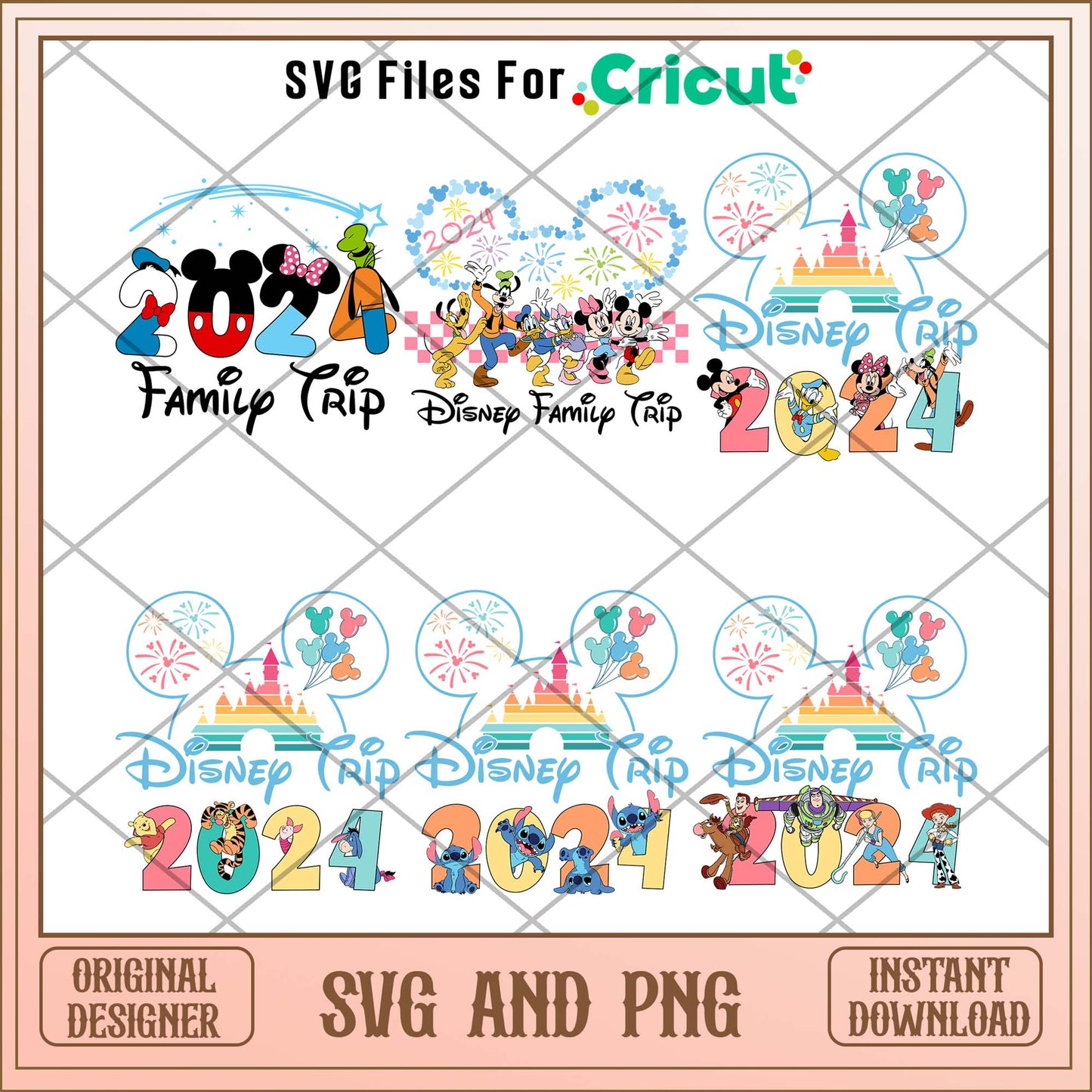 Disney family trip 2024 svg bundle