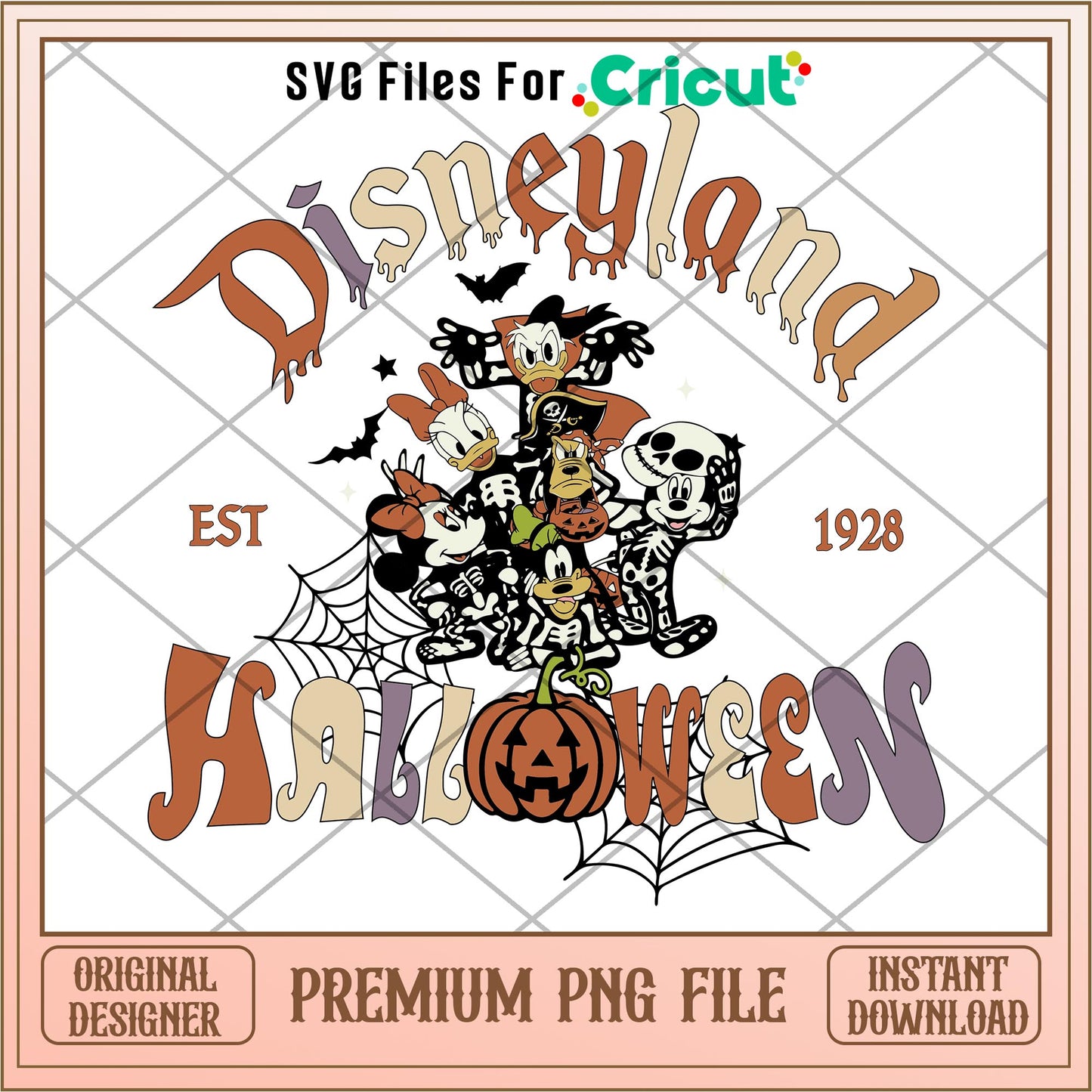 Disneyland 1928 halloween png, Disney characters png, Digital Download