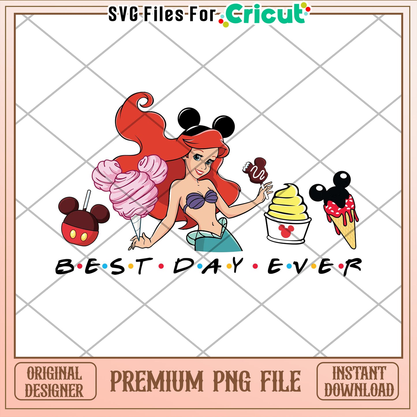 Disneyland Ariel Best Day Ever PNG