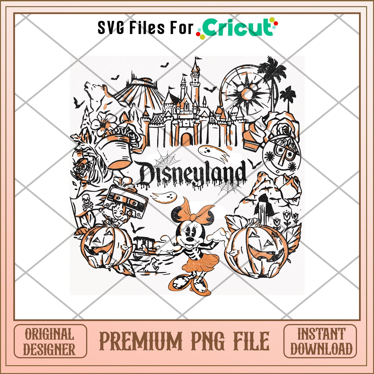 Disneyland Halloween Png, Disney characters png, Digital Download