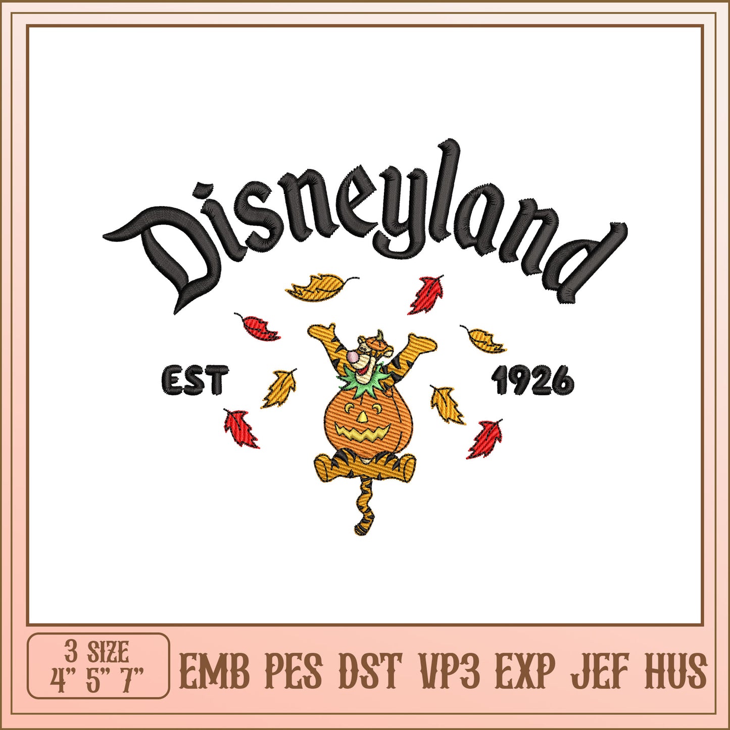 Disneyland Halloween Tigger Embroidery