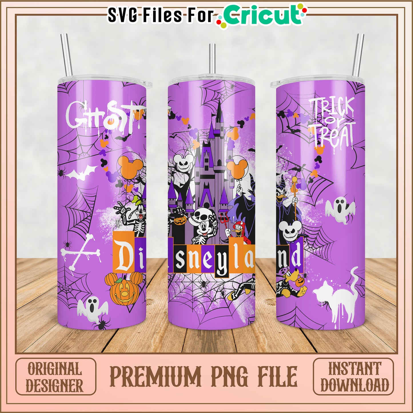 Disneyland Halloween Tumbler PNG