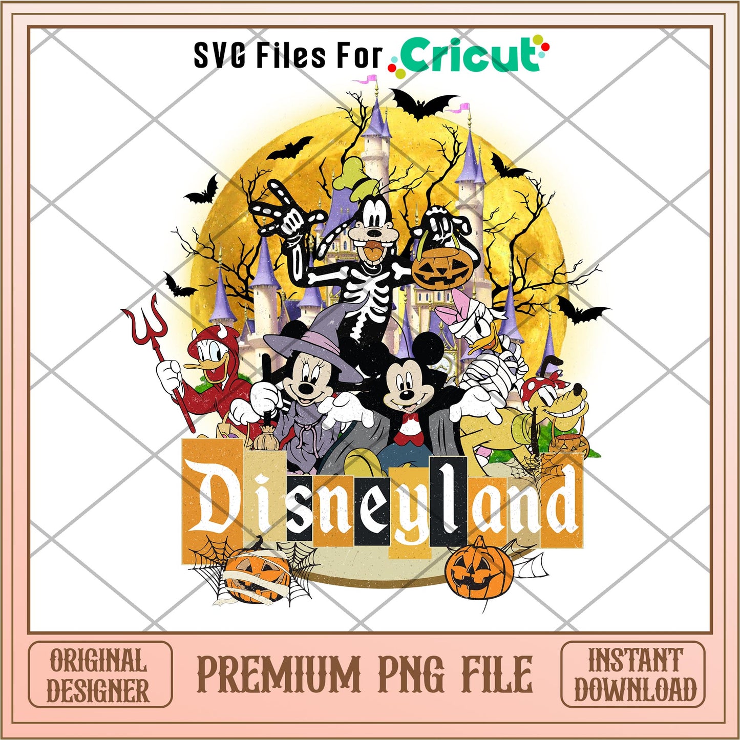 Disneyland Halloween png, Disney characters png, Digital Download (2)