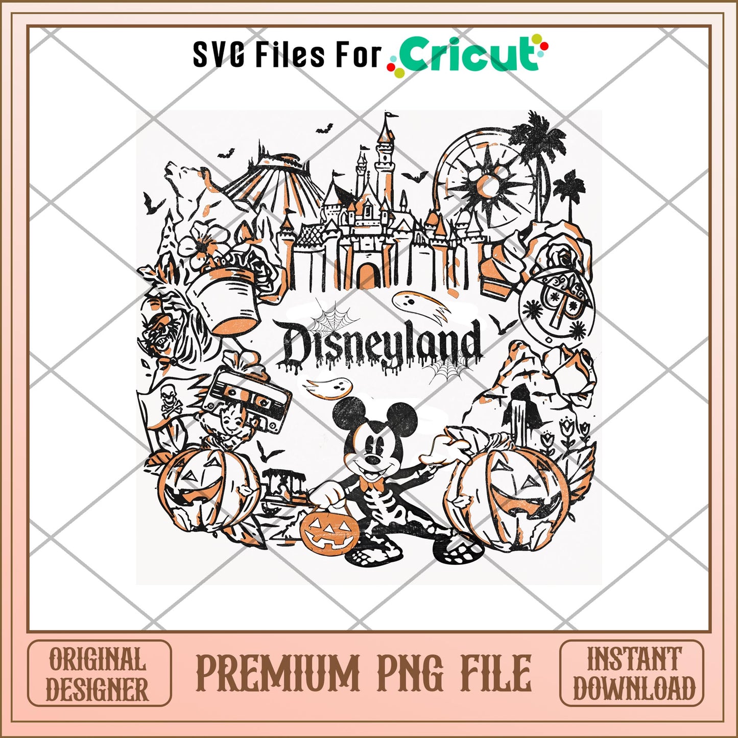 Disneyland Mickey mouse Skeleton Halloween Png, Disney characters png, Digital Download