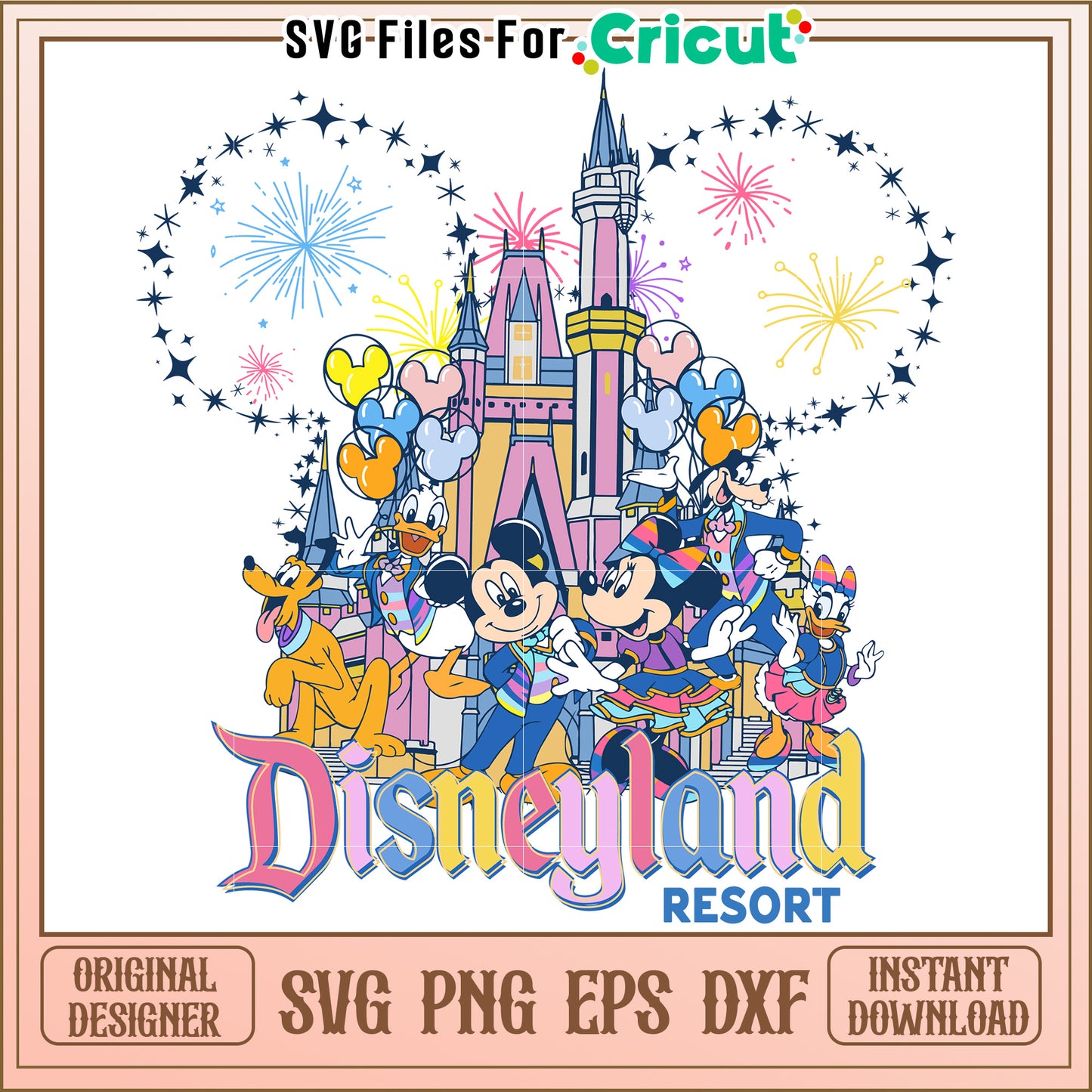 Disneyland Resort SVG Cut File Instant Download
