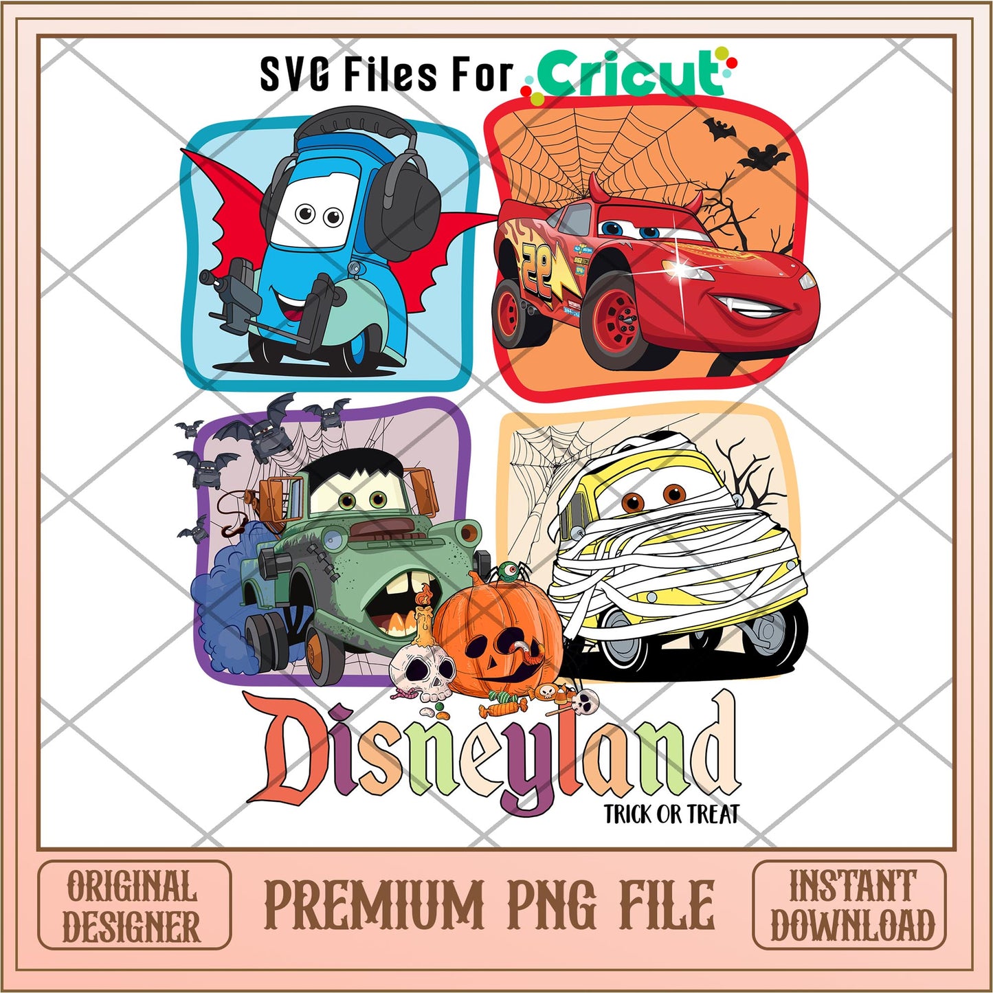 Disneyland Trick or treat png, cars png, digital download