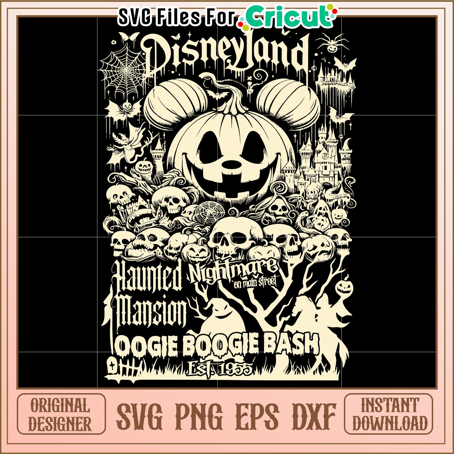 Disneyland halloween design svg, halloween svg, halloween disney svg