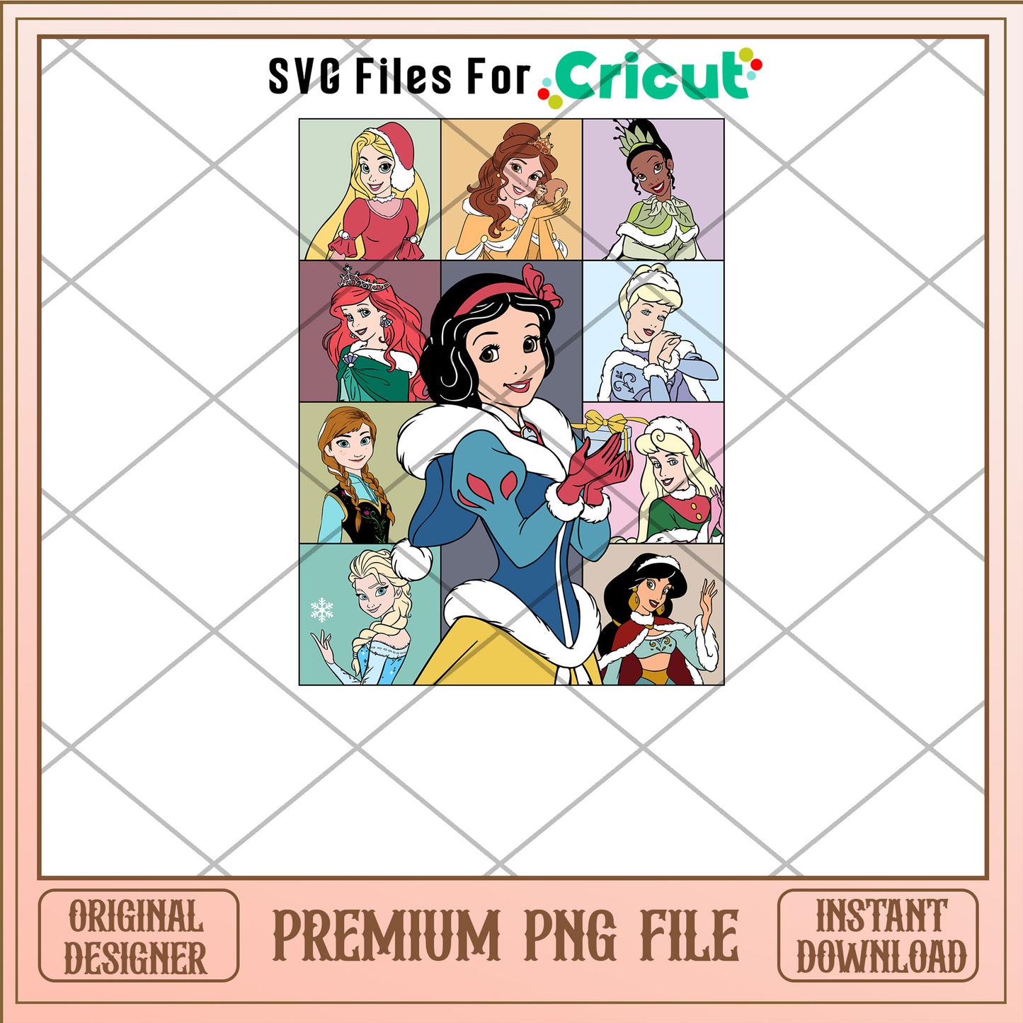 Disney princess characters png, Disney princess png, christmas png