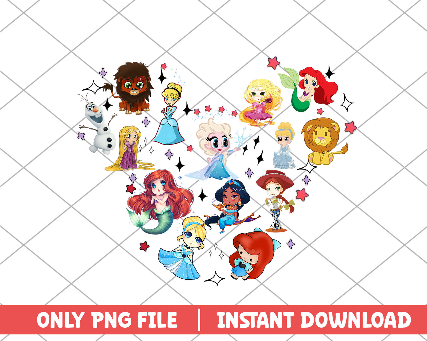 Disney princess chibi disney png