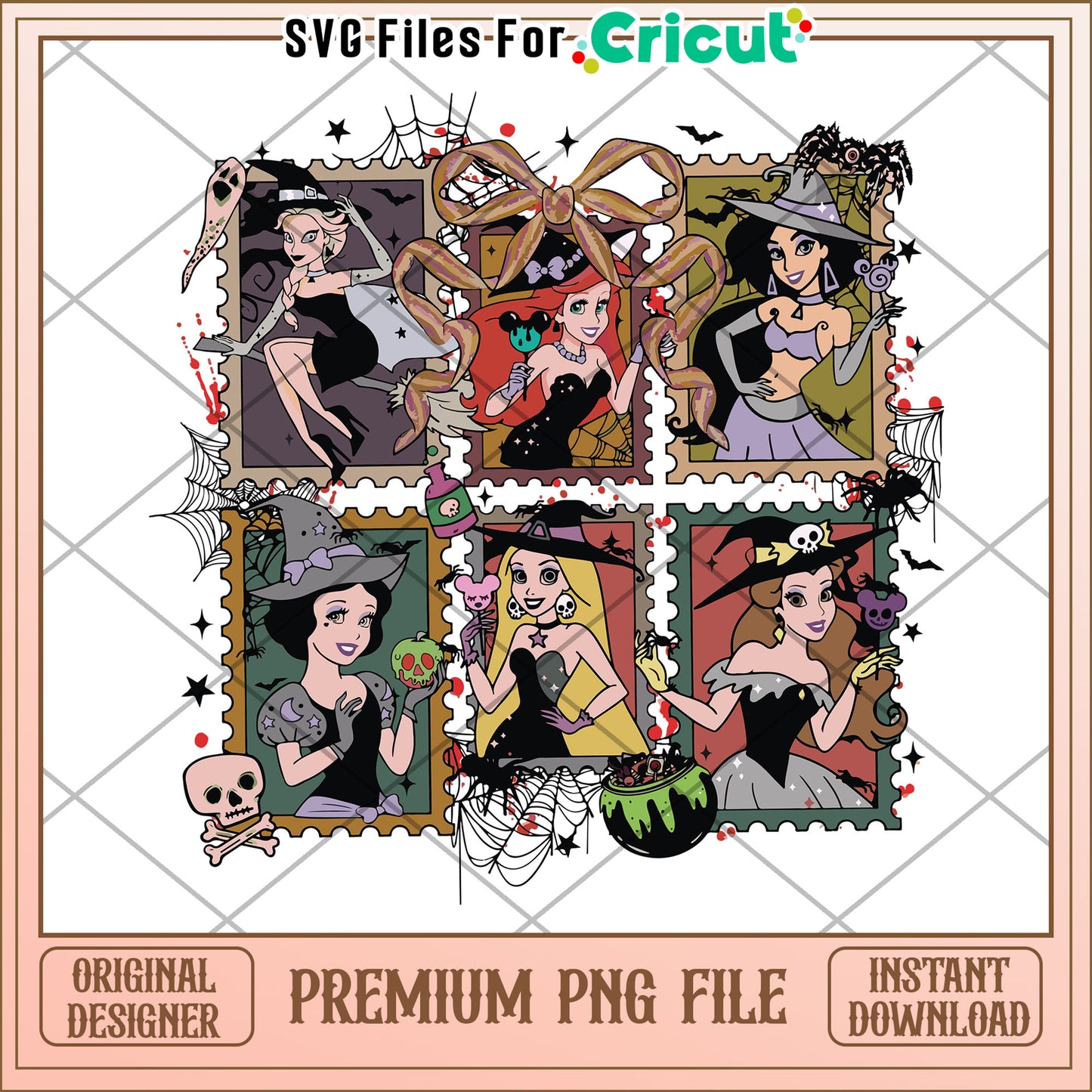 Disney princess halloween png, halloween costumes png, spooky halloween png