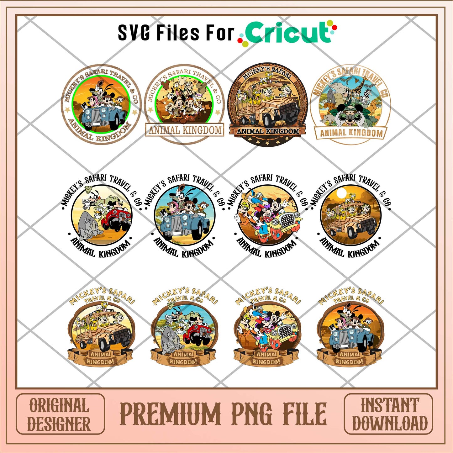Disney and friends safari png bundle