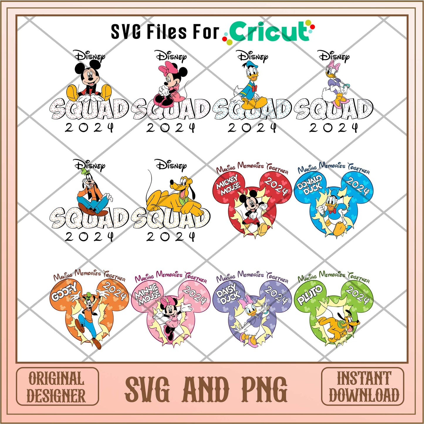 Disney friends squad 2024 svg bundle