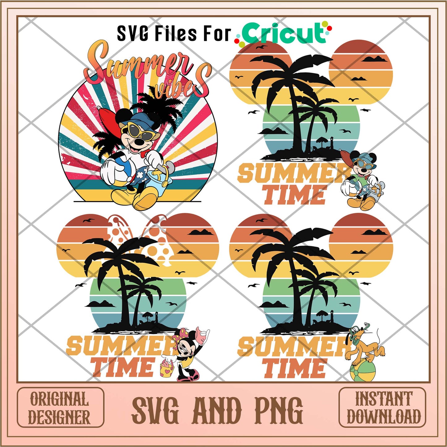 Disney summer clipart svg bundle ver 3