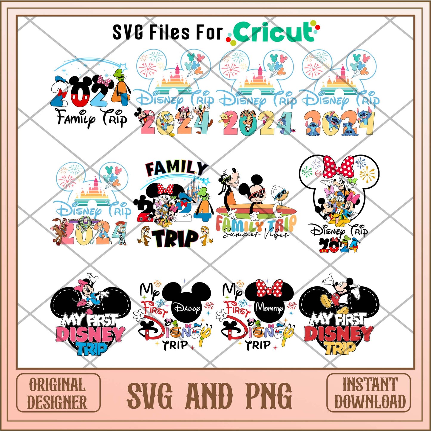 Disney first vacation svg bundle for cricut