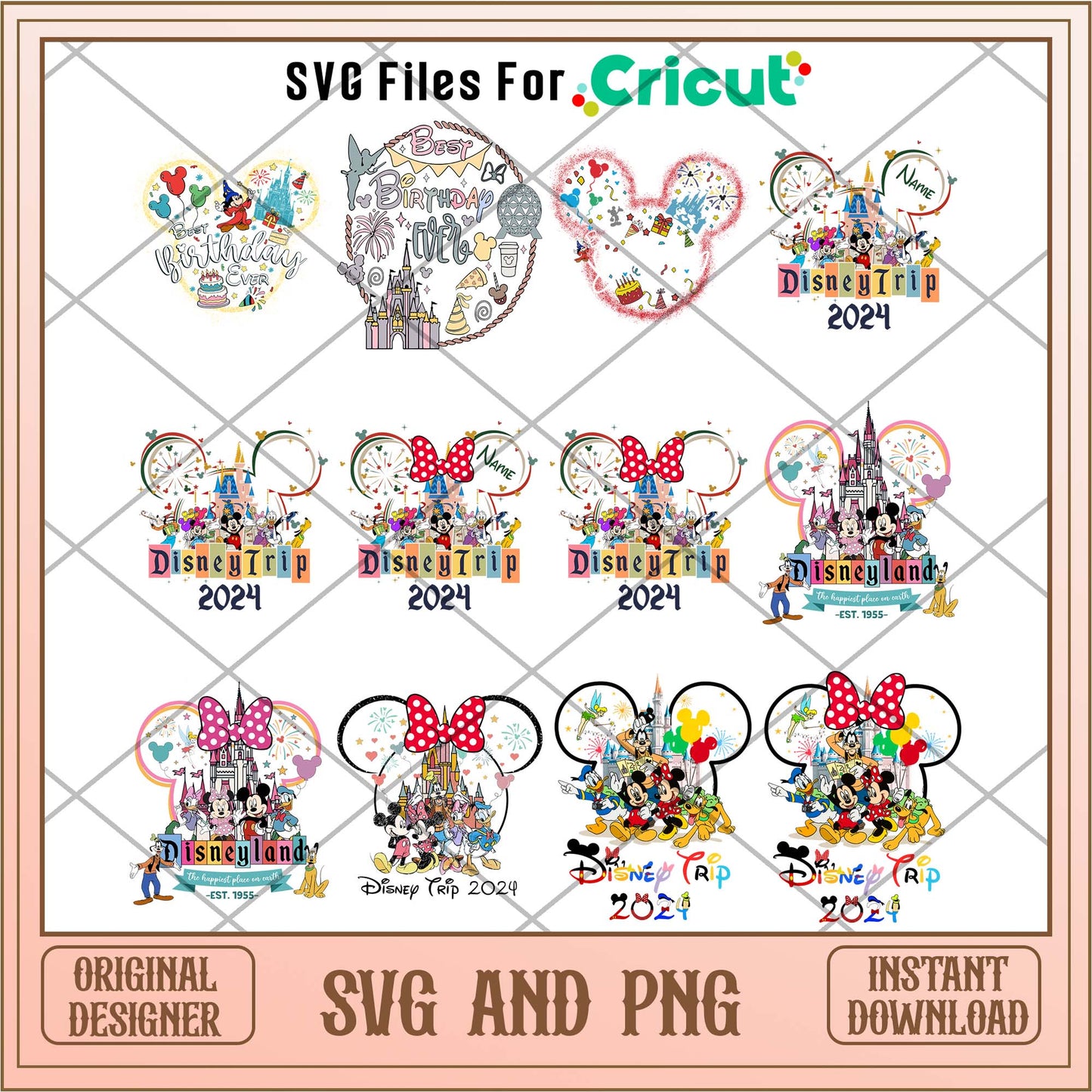 Disneyland first trip 2024 svg bundle