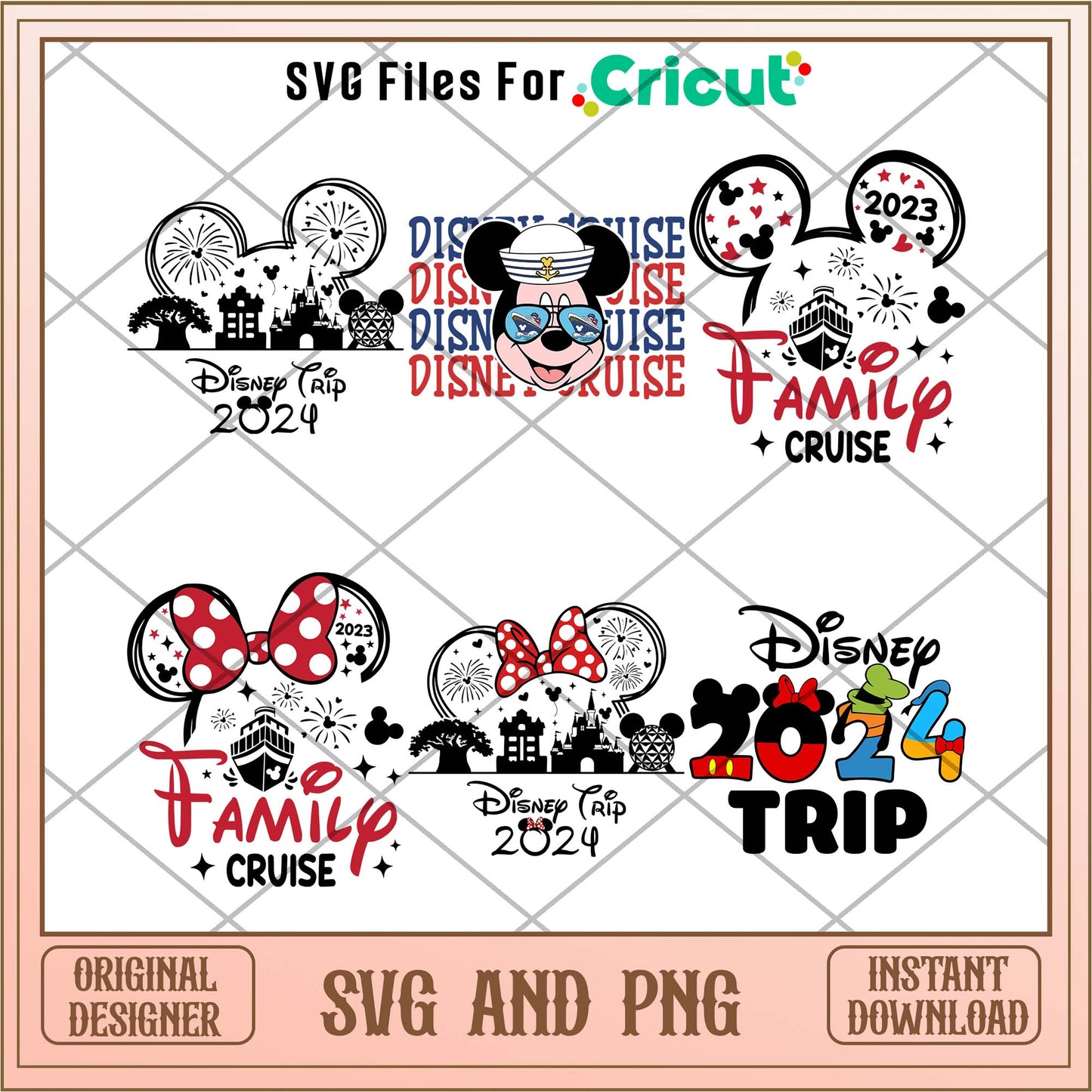 Disney family cruise trip svg bundle