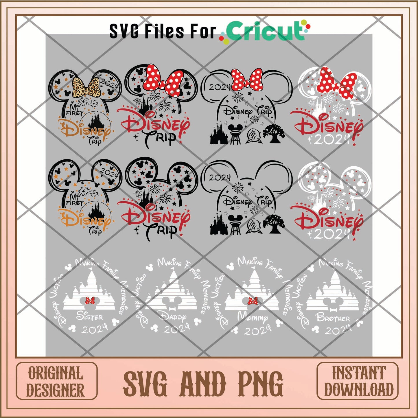 Disney trip Micky heads logo svg bundle