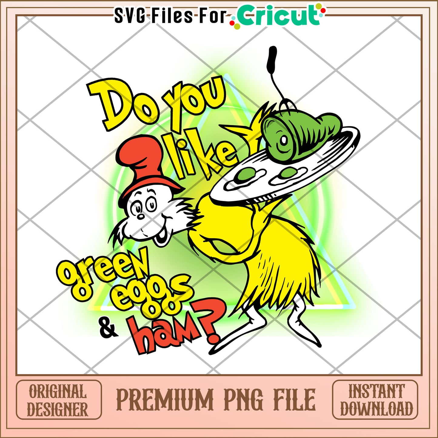 Do You Like Green Eggs and Ham Fun PNG Artwork Download