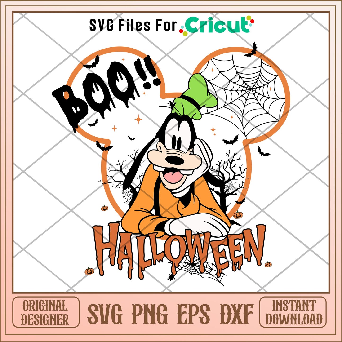 Dog Donald Boo halloween svg, Disney characters svg, Digital Download
