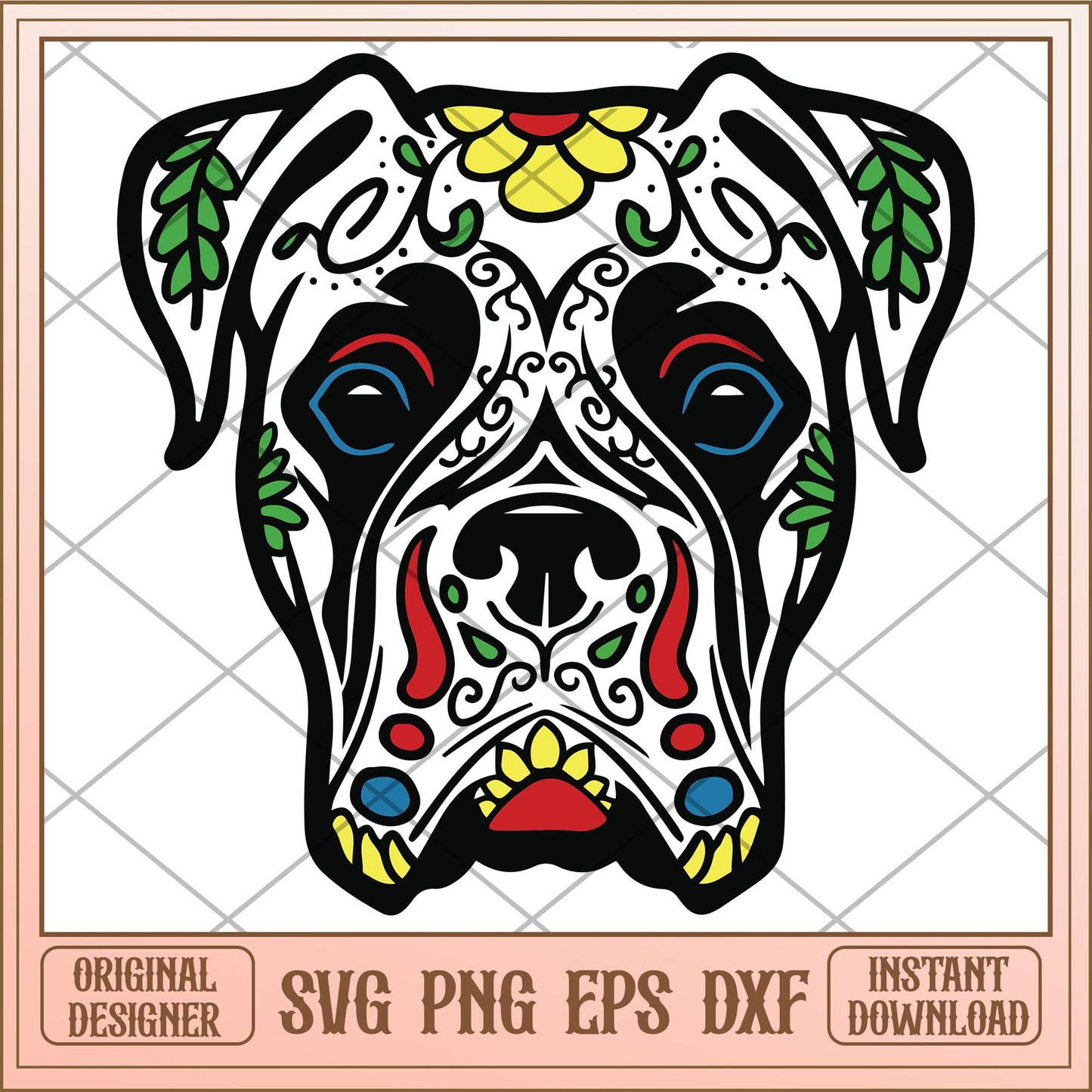 Dog mandala svg, halloween Svg, digital download