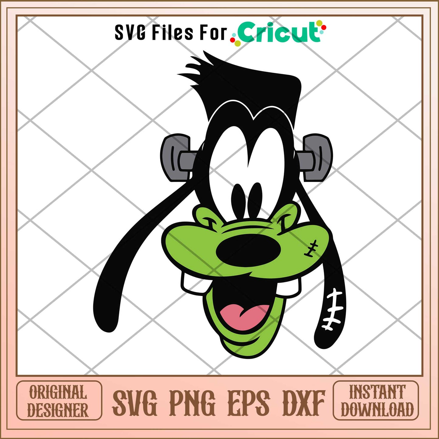 Dog goofy head svg, Disney characters svg, Digital Download