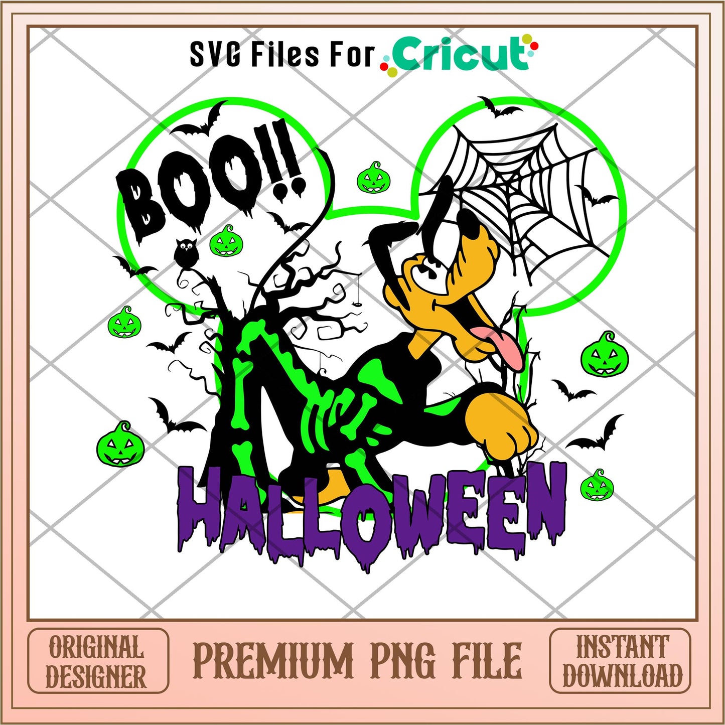 Dog pluto boo halloween png, Disney characters png, Digital Download